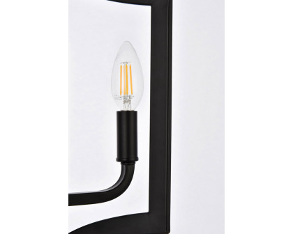 Elegant Kiera 3 Lights Flush Mount - Black, L 12" (LD7067F12BK)