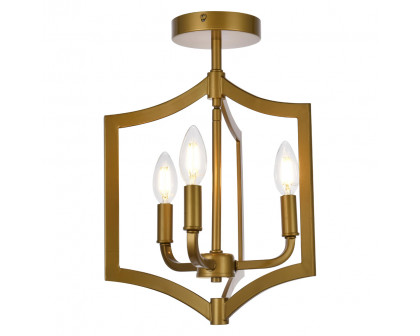 Elegant - Kiera 3 Lights Flush Mount