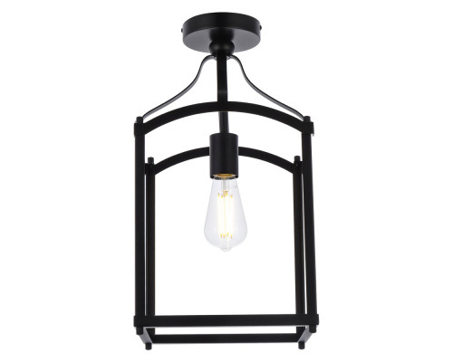 Elegant Janet 1 Light Flush Mount - Black (LD7069F10BK)