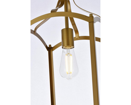 Elegant Janet 1 Light Flush Mount - Brass (LD7069F10BR)