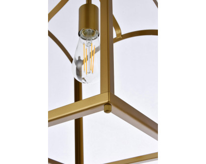 Elegant Janet 1 Light Flush Mount - Brass (LD7069F10BR)