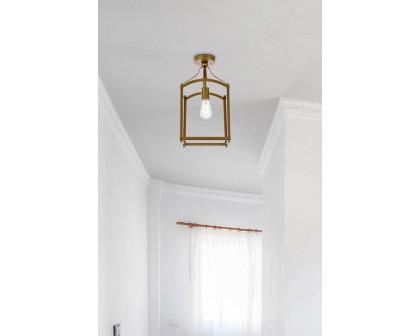 Elegant Janet 1 Light Flush Mount - Brass (LD7069F10BR)