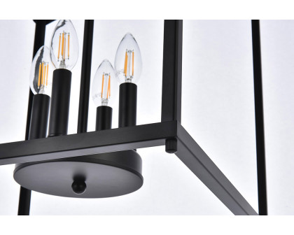 Elegant Janet 4 Lights Pendant - Black (LD7070D15BK)