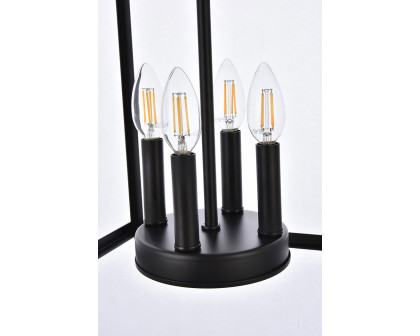 Elegant Janet 4 Lights Pendant - Black (LD7070D15BK)