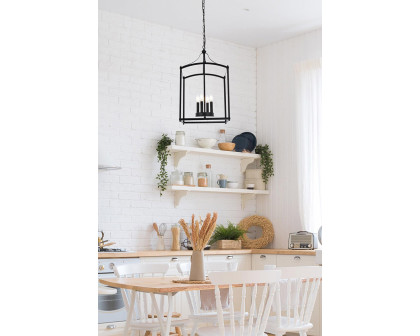 Elegant Janet 4 Lights Pendant - Black (LD7070D15BK)