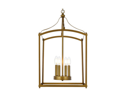 Elegant Janet 4 Lights Pendant - Brass (LD7070D15BR)