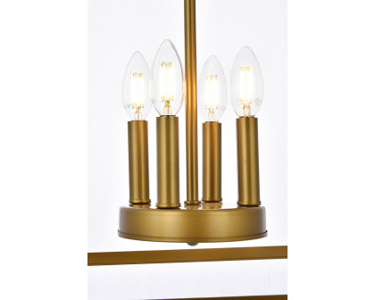 Elegant Janet 4 Lights Pendant - Brass (LD7070D15BR)