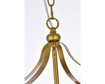 Elegant Janet 4 Lights Pendant - Brass (LD7070D15BR)