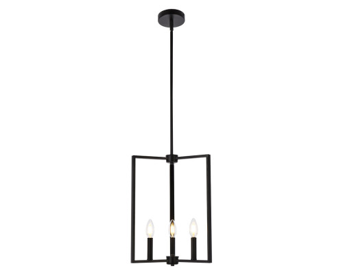 Elegant Vino 3 Lights Pendant - Black (LD7071D14BK)