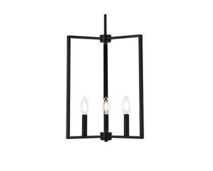 Elegant Vino 3 Lights Pendant - Black (LD7071D14BK)