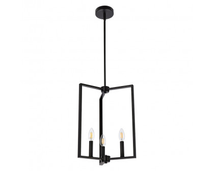 Elegant Vino 3 Lights Pendant - Black (LD7071D14BK)