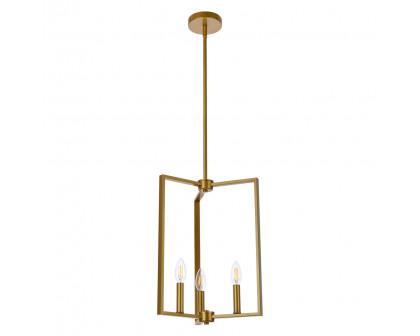 Elegant Vino 3 Lights Pendant - Brass (LD7071D14BR)