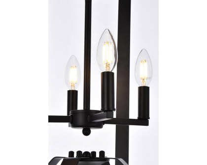 Elegant Hoffman 4 Lights Pendant - Black (LD7072D14BK)