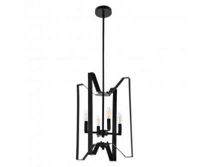 Elegant Hoffman 4 Lights Pendant - Black (LD7072D14BK)