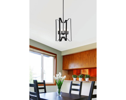 Elegant Hoffman 4 Lights Pendant - Black (LD7072D14BK)