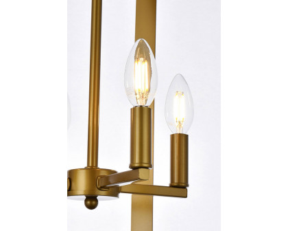 Elegant Hoffman 4 Lights Pendant - Brass (LD7072D14BR)