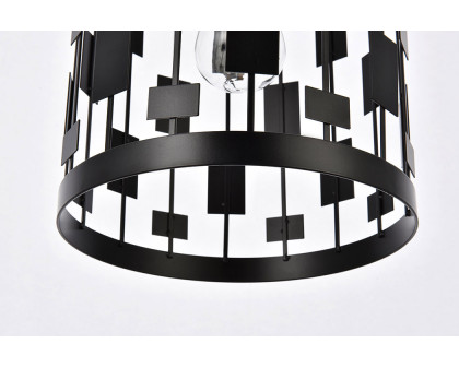 Elegant Levante 1 Light Pendant - Black, L 9" (LD7073D9BK)