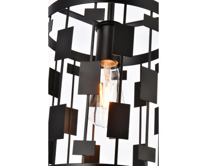 Elegant Levante 1 Light Pendant - Black, L 9" (LD7073D9BK)