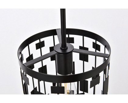 Elegant Levante 1 Light Pendant - Black, L 9" (LD7073D9BK)