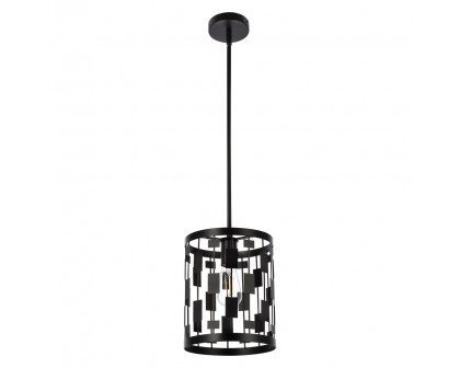 Elegant Levante 1 Light Pendant - Black, L 9" (LD7073D9BK)