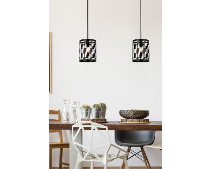 Elegant Levante 1 Light Pendant - Black, L 9" (LD7073D9BK)