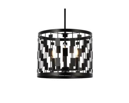 Elegant Levante 1 Light Pendant - Black, L 14" (LD7074D14BK)