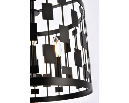 Elegant Levante 1 Light Pendant - Black, L 14" (LD7074D14BK)