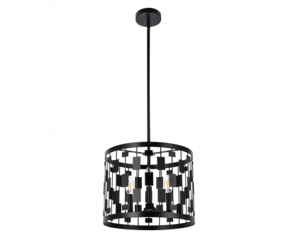 Elegant Levante 1 Light Pendant - Black, L 14" (LD7074D14BK)