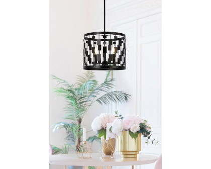 Elegant Levante 1 Light Pendant - Black, L 14" (LD7074D14BK)