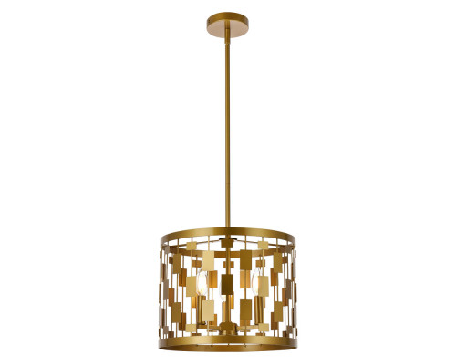 Elegant Levante 1 Light Pendant - Brass, L 14" (LD7074D14BR)