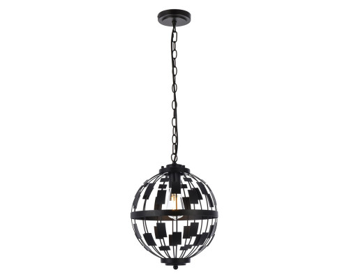 Elegant Levante 1 Light Pendant - Black (LD7075D12BK)