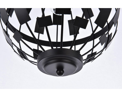 Elegant Levante 1 Light Pendant - Black (LD7075D12BK)