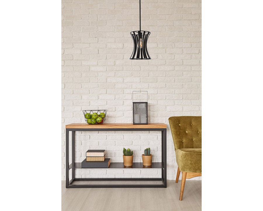 Elegant Lily 1 Light Pendant - Black (LD7076D10BK)