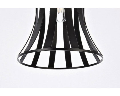 Elegant Lily 1 Light Pendant - Black (LD7076D10BK)