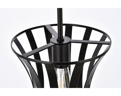 Elegant Lily 1 Light Pendant - Black (LD7076D10BK)