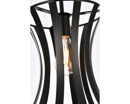 Elegant Lily 1 Light Pendant - Black (LD7076D10BK)