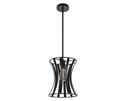 Elegant Lily 1 Light Pendant - Black (LD7076D10BK)