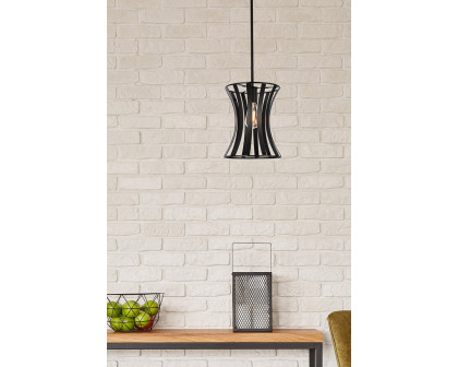 Elegant Lily 1 Light Pendant - Black (LD7076D10BK)