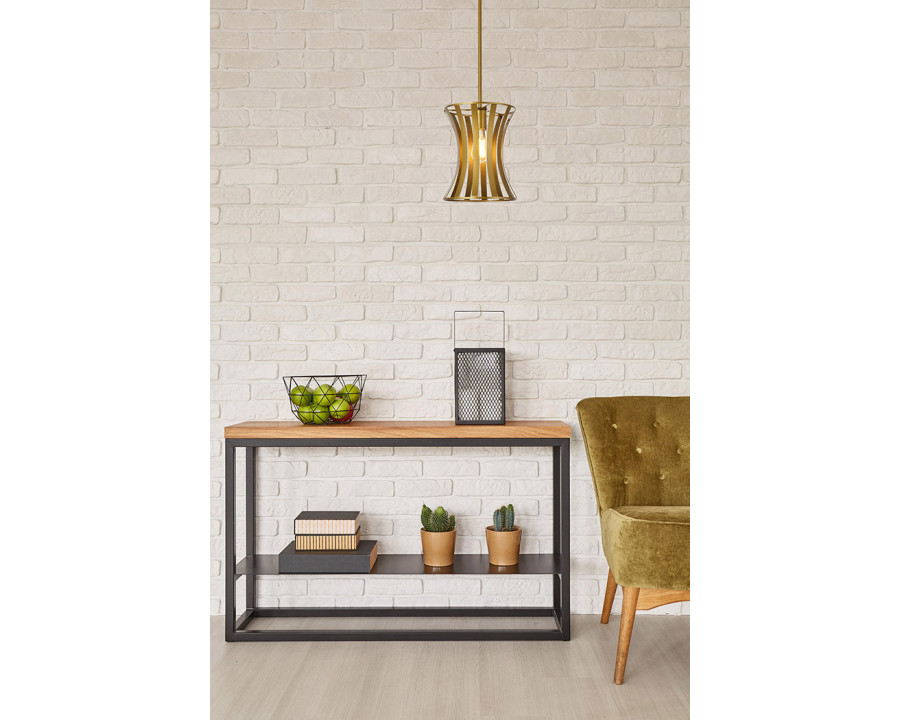 Elegant Lily 1 Light Pendant - Brass (LD7076D10BR)