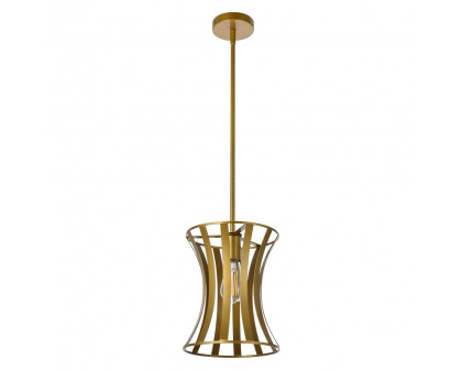 Elegant Lily 1 Light Pendant - Brass (LD7076D10BR)