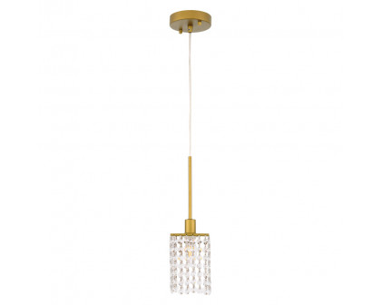 Elegant Taylor 1 Light Pendant - Brass (LD7500BR)