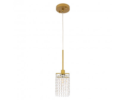 Elegant Taylor 1 Light Pendant - Brass (LD7500BR)