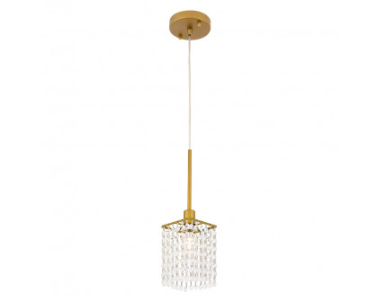 Elegant Taylor 1 Light Pendant - Brass (LD7500BR)