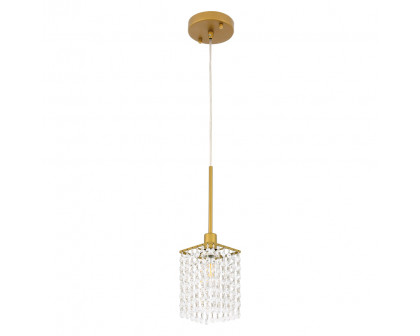 Elegant Taylor 1 Light Pendant - Brass (LD7500BR)