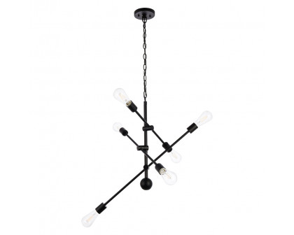 Elegant Pendant Light - Black/Gold, L 29" (LD8006D29BLA)