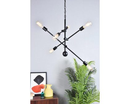 Elegant Pendant Light - Black/Gold, L 29" (LD8006D29BLA)