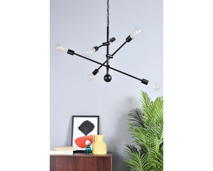 Elegant Pendant Light - Black/Gold, L 29" (LD8006D29BLA)