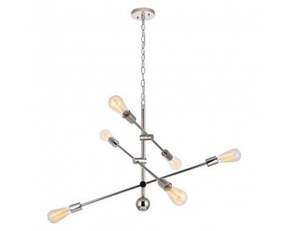 Elegant Pendant Light - Polished Nickel, L 29" (LD8007D29PN)