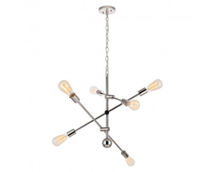 Elegant Pendant Light - Polished Nickel, L 29" (LD8007D29PN)