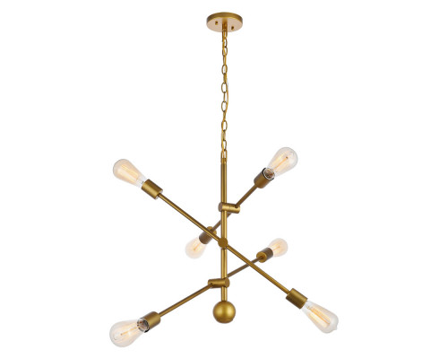 Elegant Pendant Light - Brass, L 29" (LD8008D29BR)